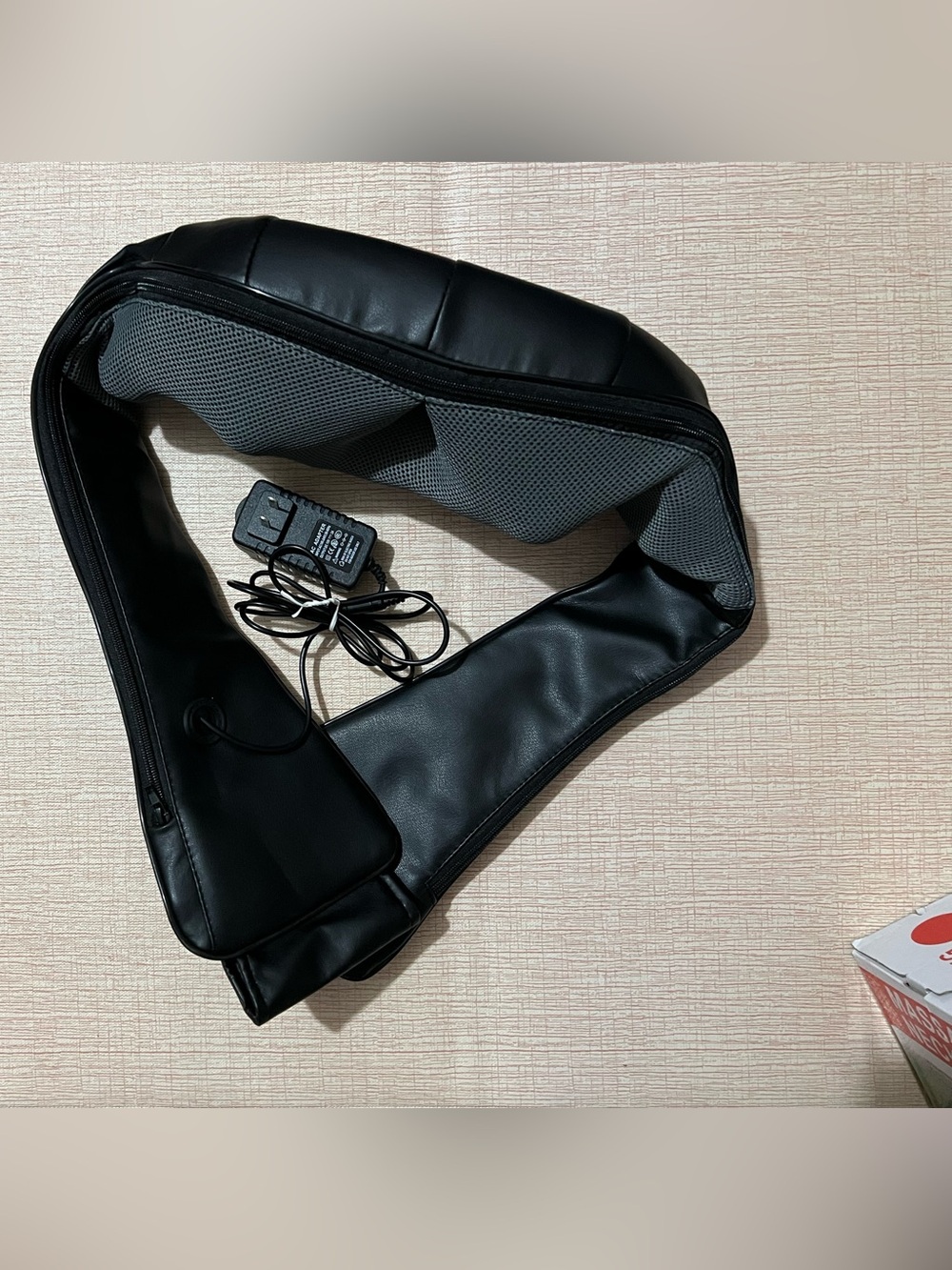Black Shiatsu Neck and Shoulder Massager with Adapter
